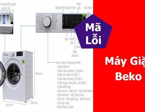 BẢNG MÃ LỖI MÁY GIẶT BEKO INVETTER