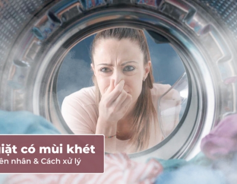 Máy giặt có mùi khét - Nguyên nhân và cách xử lý hiệu quả, an toàn